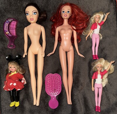 BARBIE DISNEY STORE ARIEL LITTLE MERMAID PRINCESS DOLL 2006 Lot Of 18