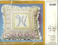 Creative Circle Vintage COUNTED XSTITCH Kit, ROMANTIC RIBBONS PILLOW,MPN 0468