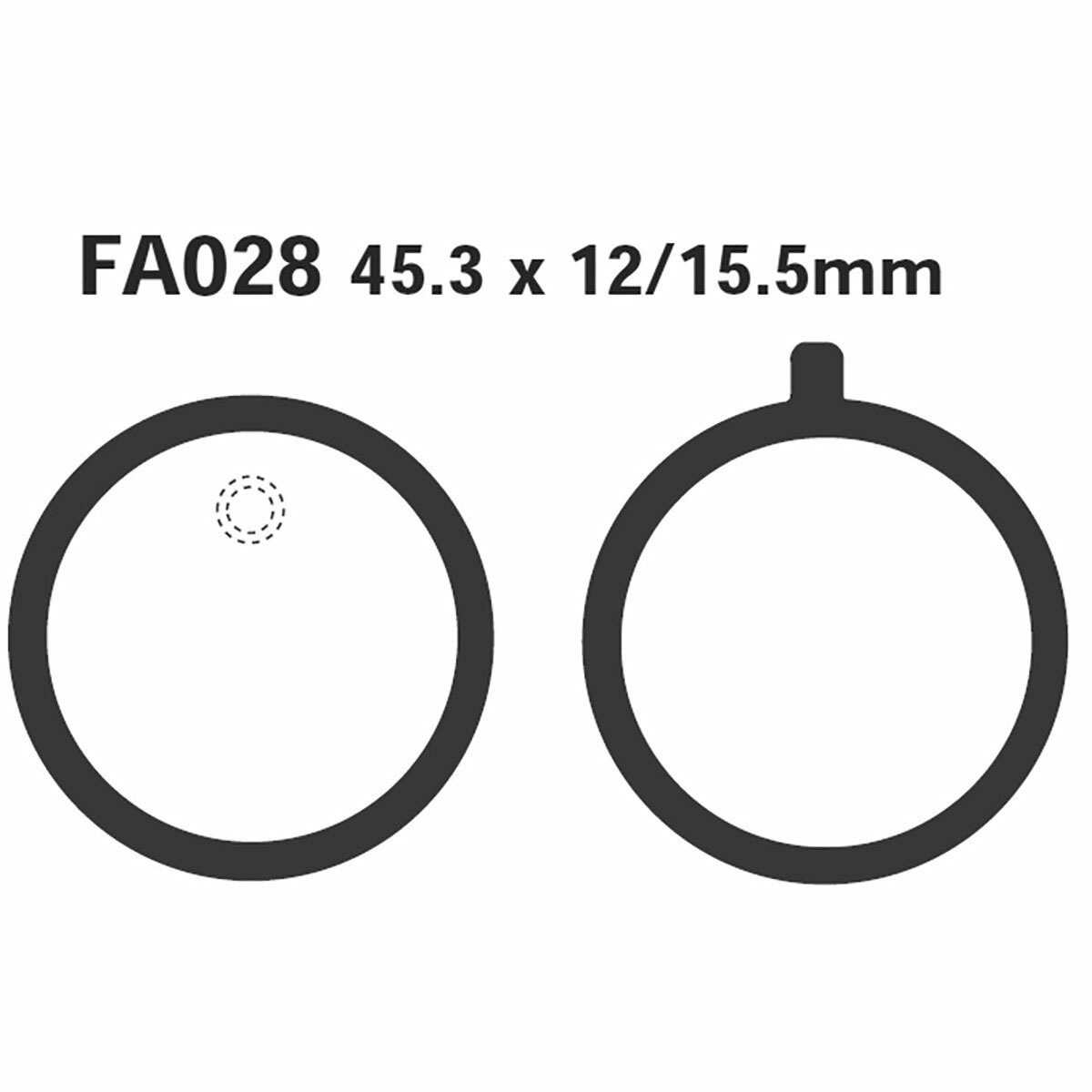 COPPIA PASTIGLIE EBC FA028 FOR YAMAHA 100 RS DX 1979-1980