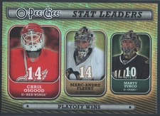 Chris Osgood Marc-Andre Fleury Marty Turco Stat Leaders SL14 2008-09 OPC