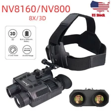 8X Night Vision 850nm Binoculars Infrared Digital Head Mount Goggles for Hunting