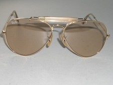 58-14 VINTAGE B L RAY-BAN GP BROWN PHOTOCHROMATIC OUTDOORSMAN AVIATOR SUNGLASSES