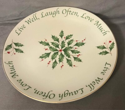 LENOX Holiday - Live Well - Laugh Often - Love Much Serving Plate 9 Inch