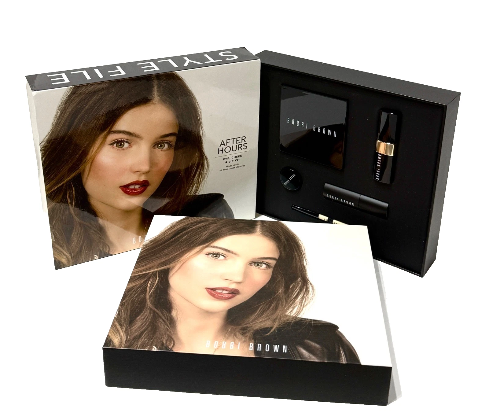BOBBI BROWN Style File AFTER HOURS Eye Cheek & Lip Kit 5 ITEMS NEW IN BOX
