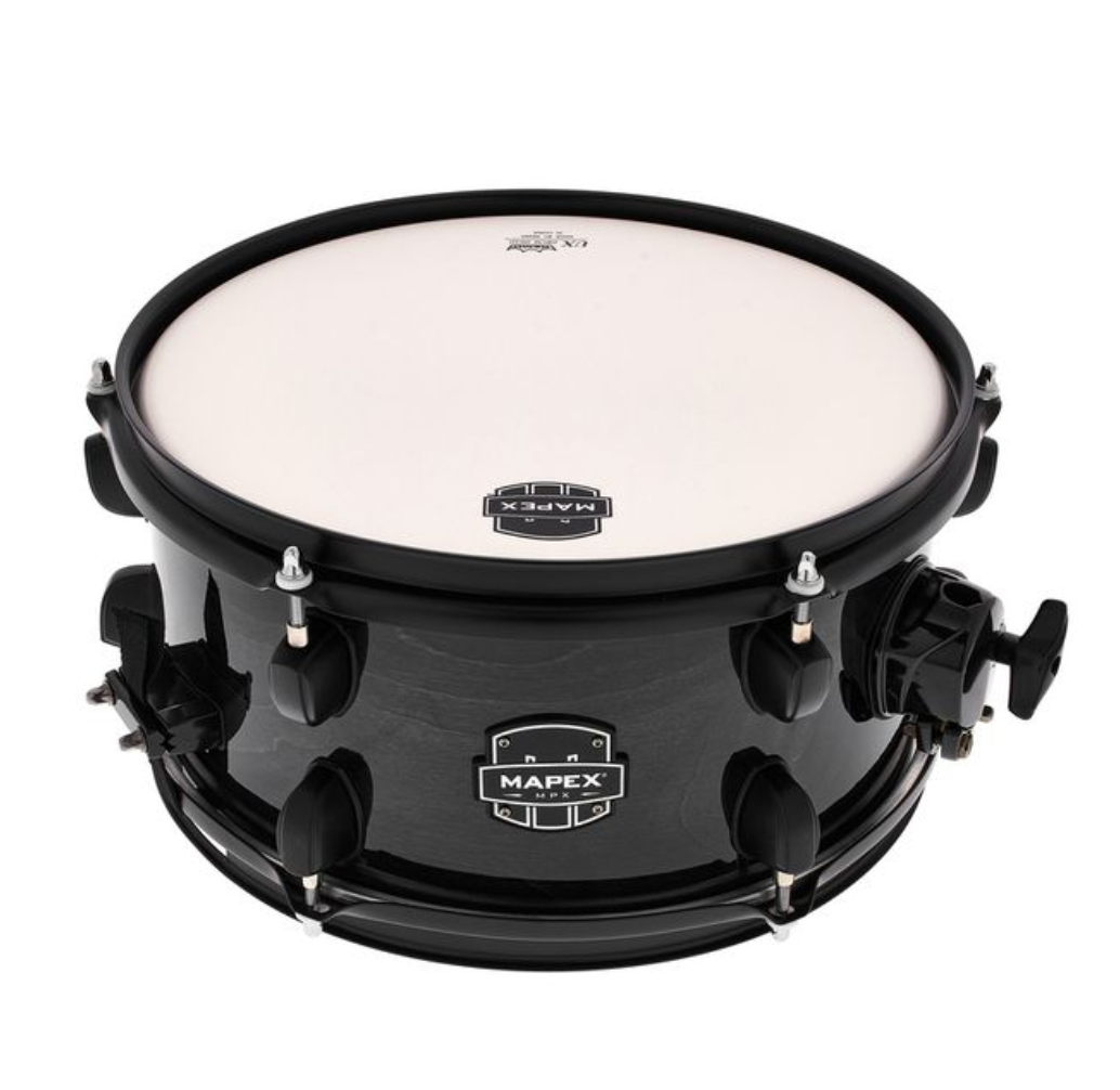 Snare Drum 12"" Mapex MPX Transparent Black MPNMP2600BMB