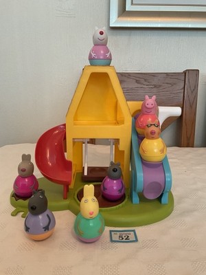 PEPPA PIG WEEBLES WIND & WOBBLES SPIELHAUS + 7 alle verschiedene Figuren (52/28)