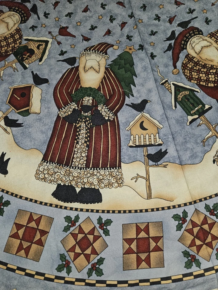 Panel de falda de árbol de Navidad retweet de Santa por Debbie Mumm tela de algodón 57 X 58" Foto 3 de 4