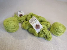 Cascade Yarns Ultra Pima Yarn 2 Skeins 2 Balls 220 Yards Each Lime Green