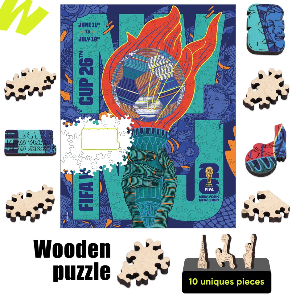 Rompecabezas de 200 piezas con licencia oficial Copa Mundial de la FIFA 26™ | New York New Jers Foto 2 de 4
