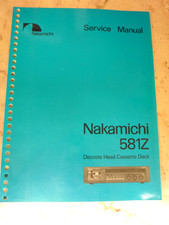 Nakamichi 581Z Magnetofon kasetowy Fabryczna instrukcja serwisowa z niesamowitymi wykresami