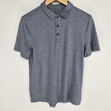 Lululemon Evolution Polo Shirt Mens Small Performance Casual Golf Stretch Blue