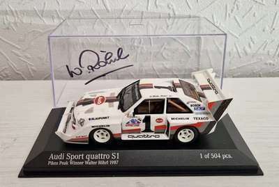Audi Sport Quattro S1 Winner Pikes Peak 1987 Walter Röhrl Minichamps 1:43 Neu - Bild 1 von 4