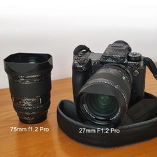 Bayonet Metal Square Hood w/ Metal Cap for Viltrox 75mm f/1.2 Pro 27mm