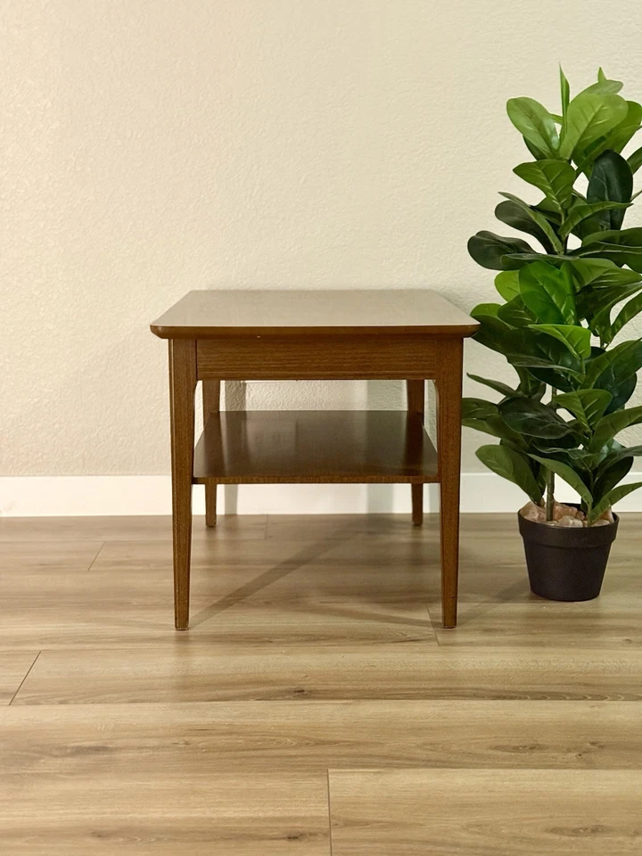 中世纪现代复古茶几带抽屉和架子 — 第 4/4 张图片