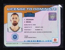 Dzanan Musa 2025-26 Panini Contenders EuroLeague License to Dominate SSP [wyf24