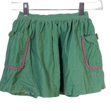 Mini Boden Green Fit  Flare Cotton Corduroy Skirt Spring Easter Size 3-4 Y