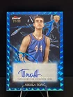Nikola Topic 2024-25 Topps Finest RC Electrifying Auto Blue Geometric /99