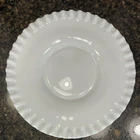 Vintage Fenton Milk Glass Hobnail 8.25 Inch Plate Crimped Edge