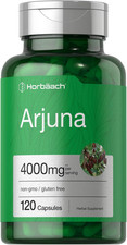 Arjuna Capsules 4000Mg  120 Count  Herbal Bark Extract  Non-GMO Gluten-Free