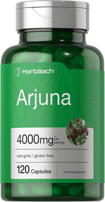Arjuna Capsules 4000Mg | 120 Count | Herbal Bark Extract | Non-GMO Gluten-Free