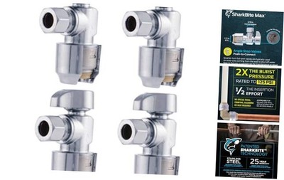  Max 1/2 x 3/8 Inch 1/2 in. x 3/8 in. Compression, 4 Pack SharkBite Max