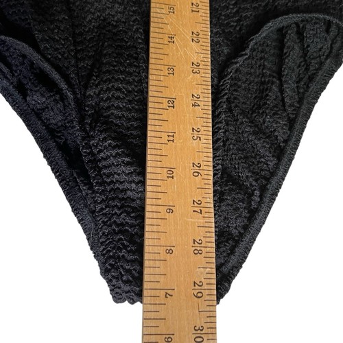 Retro 80s Jantzen Black Red Belt Bathing Suit Swim Ruched Texture Sporty Beach - Bild 9 von 10