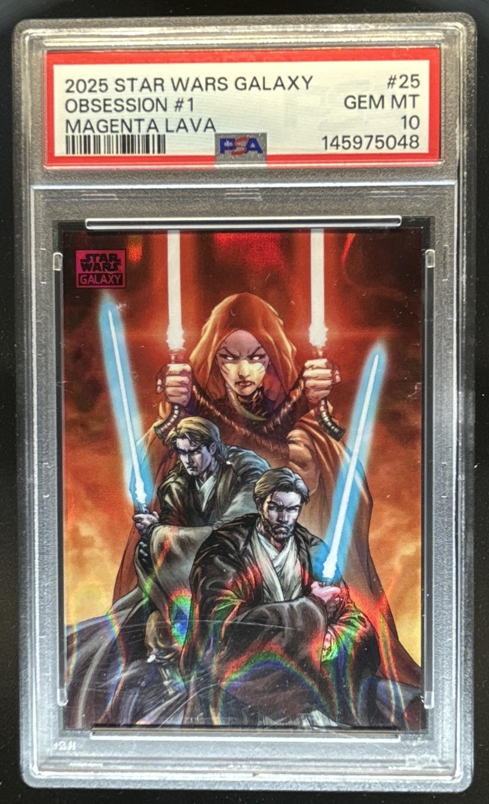 2025 Topps Star Wars Galaxy Obsession #1 Magenta Lava Refractor #/250 PSA 10