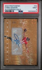 2024 PANINI PHOTOGENIC AUTO-GOLD #42 CHRIS GODWIN 5/5 PSA 9