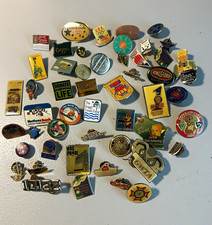 Mixed Lot Vintage Enamel Lapel Pins  Pinback Buttons/Pinbacks Approx 42 Pc