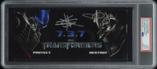 2007 Shia LaBeouf/ Megan Fox Dual Signed TRANSFORMERS ADVANCE SCREENING PSA 2