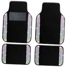 Multicolor Bling Full Set, Universal Fit Car Floor Mats Multicolor Diamond
