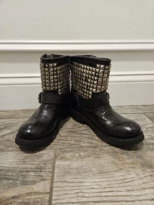 Bottines Cowboy ASH Modèle KENDRA Cloutées - Taille 38, En Cuir, Neuves Sans Emballage