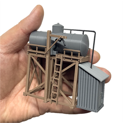 #ad #ad HO 1 87 Diorama Water Tank Oil Tank Model Railway Building Scene Model Accessory $39.99