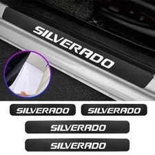 For Silverado 1500 2500HD 3500HD Car Door Sill Plate Step Scuff Cover Protector