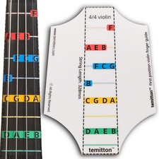 Non-Adhesive Violin Finger Guide and 4/4 full size, Type B Note Names