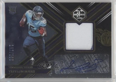 2022 Panini Limited 187/199 Treylon Burks #114 RPA Rookie Patch Auto RC 5cb - Image 1 of 3