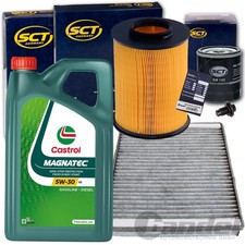 FILTERSET+CASTROL 5W30 ÖL passend für FORD C-MAX DM2 122-145 1.8+2.0+CNG+LPG