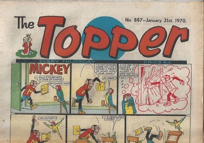 THE TOPPER COMIC + COA No No 887  - 31 Jan 1970 VINTAGE & ORIGINAL PERFECT GIFT