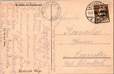 Germany Bavaria 40pf Electricity Harnessing Light to a Water Wheel Overprinted D