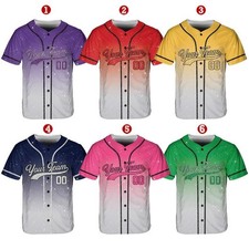 Personalized Team Name Number Baseball Jersey, Kids and Youth