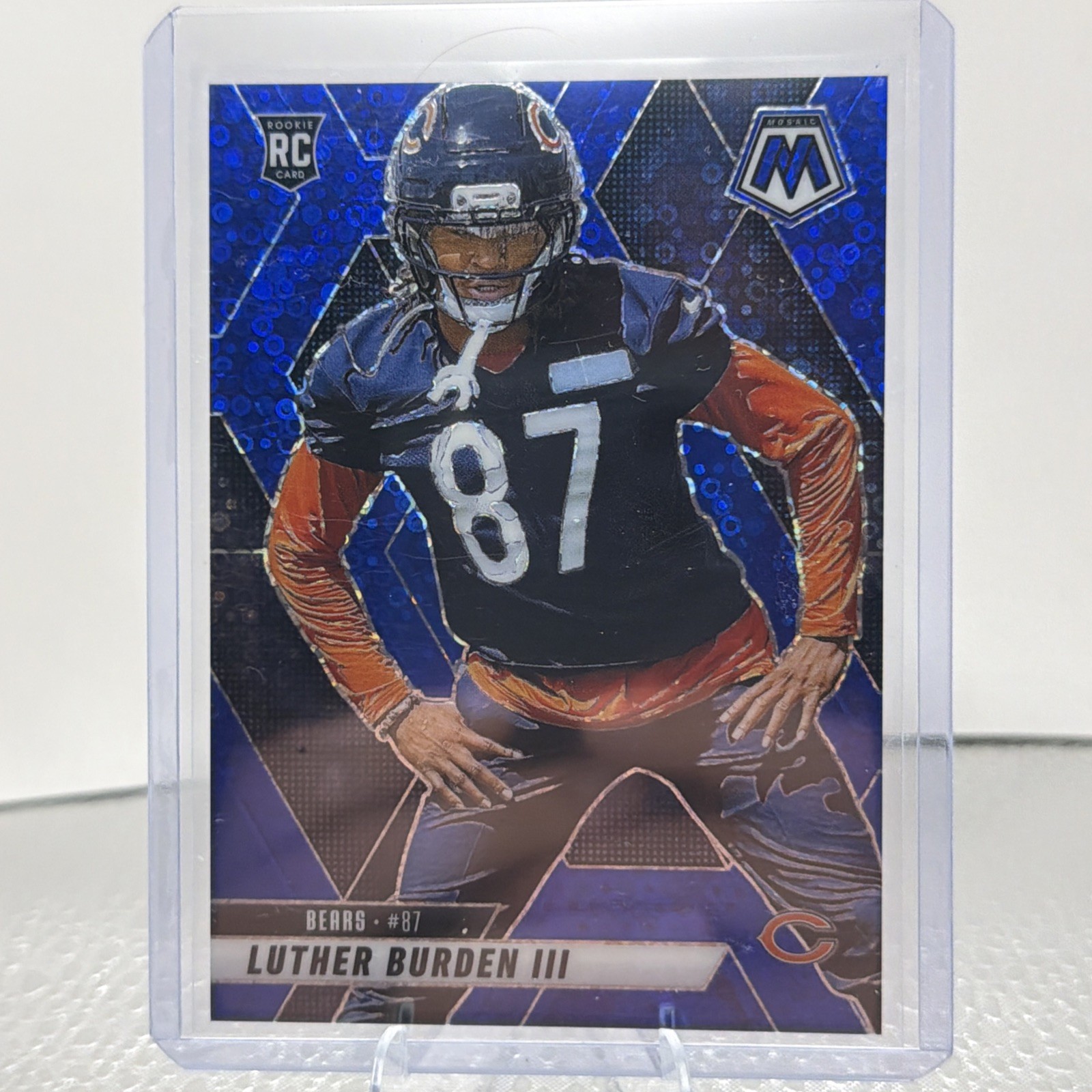 2025 Panini Mosaic Luther Burden #383 Blue Disco Prizm /99