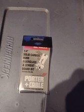 Porter Cable 1/4" Solid Carbide Burr Fiberglass & Cement Board Bit No. 43229