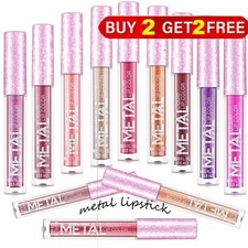 Matte Metallic Glitter Shimmer Liquid Lipstick Waterproof Lip Gloss Lip Glaze UK