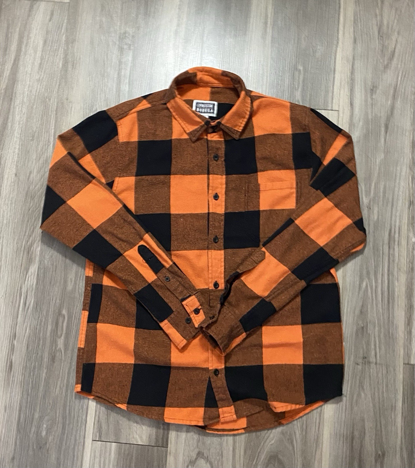 Cornerstore Bodega Flannel Size Medium Cotton Ble… - image 1