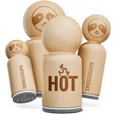 Hot Warning Fire Danger Hazard Rubber Stamp for Stamping Crafting Planners