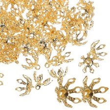 100 Pcs Bead Caps Jewelry Beads Metal Tassel for Necklace Making