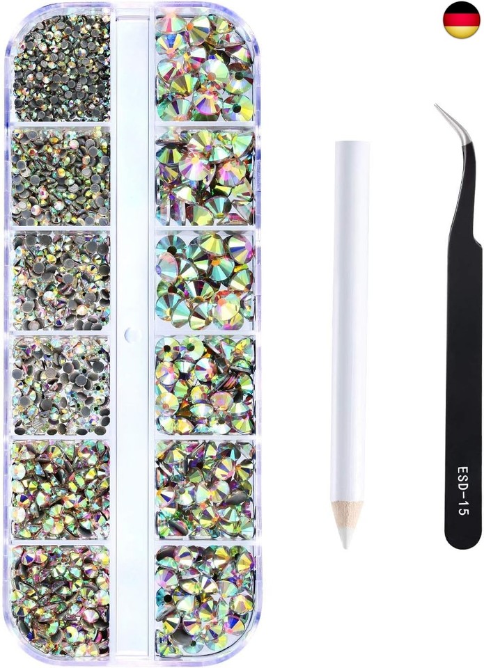 4000 Stück Hotfix-Strasssteine In Champagner – 6 Verschiedene Größen Für Nageldesign, Kleidung & Deko