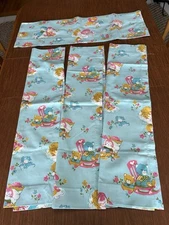 Vintage Child’s Room Curtains Set Of 3 Panels 32Wx34L Each With Valance 133x10.5