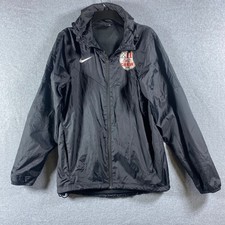 Nike Jacket Men's Black Small Lightweight Nylon Mesh Lined WINDBREAKER