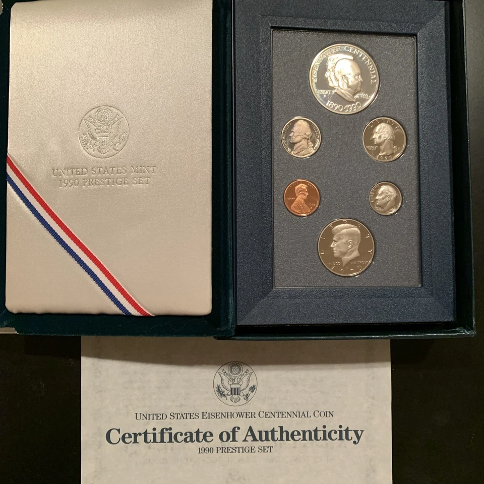 3 U.S. PRESTIGE PROOF SETS - 1986/1988/1990 - 19 COINS - 3 SILVER DOLLARS! - Image 4 of 4